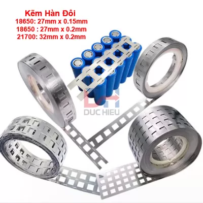 Kẽm hàn cell pin / Kẽm đôi 18650 / Kẽm đôi 21700 (có mạ Niken)